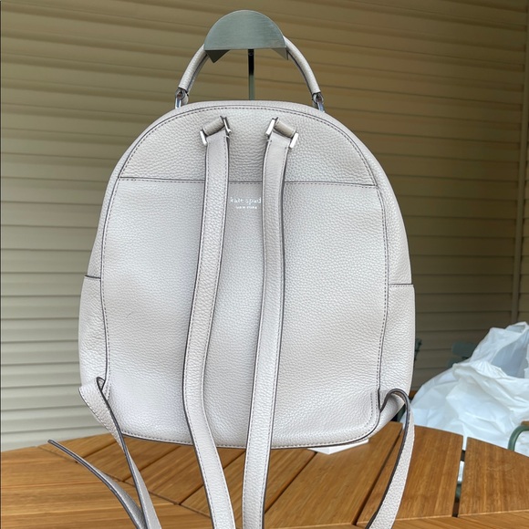 Kate Spade Polly leather Backpack Taupe - Picture 4 of 14